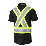SHORT SLEEVE POLO SHIRT WITH REFLECTIVE STRIPS - 2XL