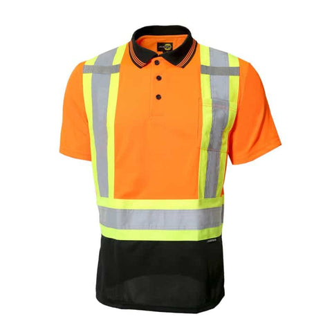 SHORT SLEEVE POLO SHIRT WITH REFLECTIVE STRIPS