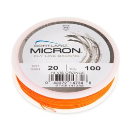Micron Fly Line Backing-Orange 20Lb 100Yd