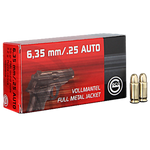 Geco FMJ handgun ammunition - cal. 6.35mm, 3.2g/49gr