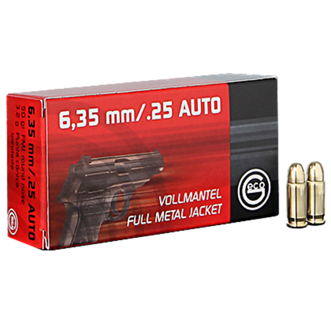 Geco FMJ handgun ammunition - cal. 6.35mm, 3.2g/49gr