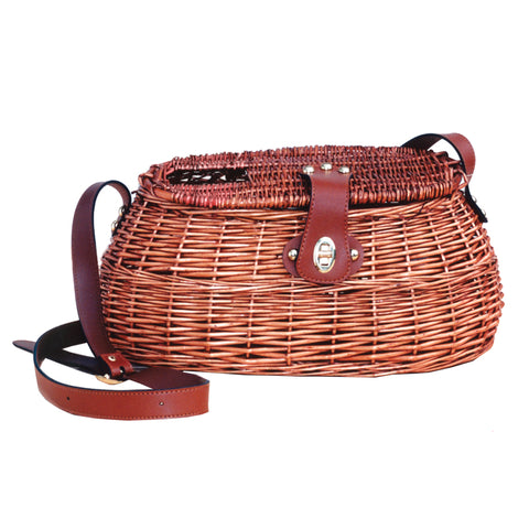 Streamside Fishing Basket Willow Creel