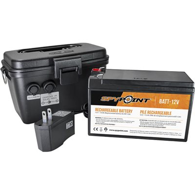 Spypoint 12V Battery, Charger and Case Kit