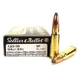 Sellier &amp; Bellot 7.62 39 124 Gr SP 20/box
