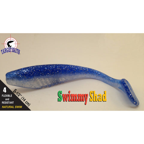 Target Baits Swimmy Shad 5 1/2" Blue (4qt)