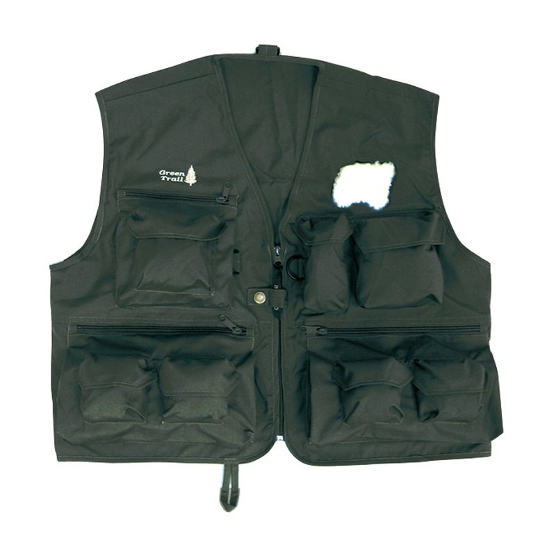 Gilet de pêche à la mouche en plein air pour hommes avec plusieurs poches travai
