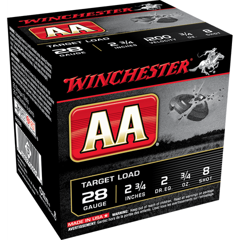28 Gauge AA Cartridges 2-3/4" # 8 Shot # AA288