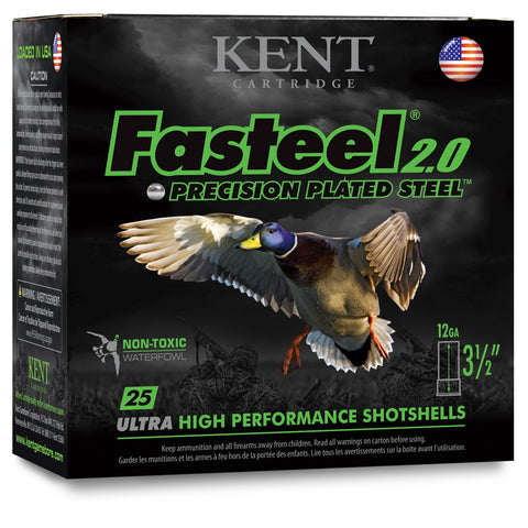 Kent K1235FS40BBB Fasteel 2.0 12 Gauge Cartridge, 3.5" 1-3/8 oz BBB Shot