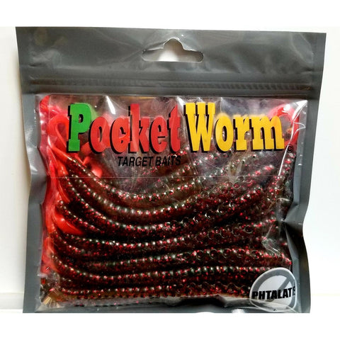 Target Baits Pocket Worm 6'' (25qt) Dark Orange