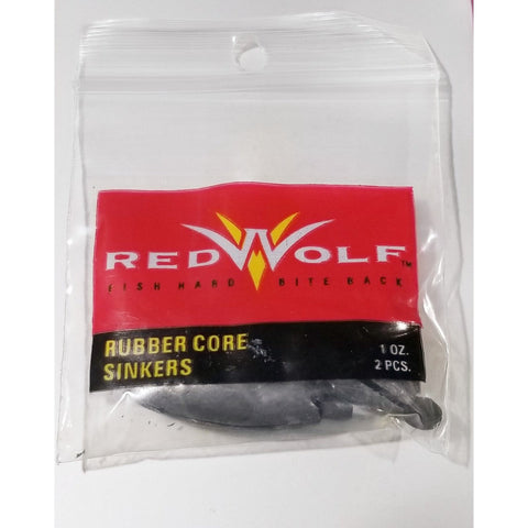 Redwolf sinkers with rubber -1oz 2pcs