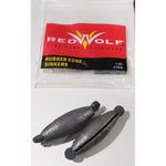 Redwolf sinkers with rubber -1oz 2pcs
