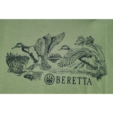 Beretta Engraved Ducks T-Shirt - Sage Green