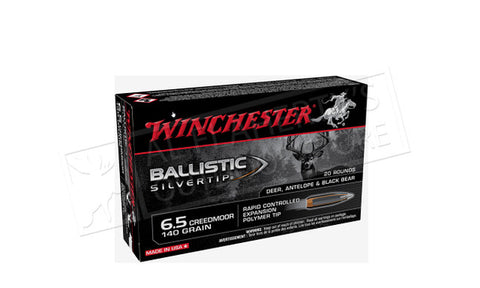 winchester 6.5 Creedmoor Ballistic Silvertip, pointe polymère 140 grains Boîte de 20