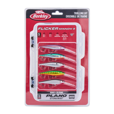 BERKLEY Pack de pêche à la traîne Flicker Minnow 9 Flicker Minnow™ Trolling Pack 9