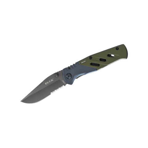 BUCK KNIVES Couteau pliant vert/noir Trekker XLT