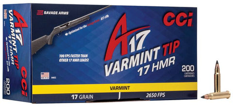 CCi A17 17 HMR 17 Grain varmint tip 2650fps