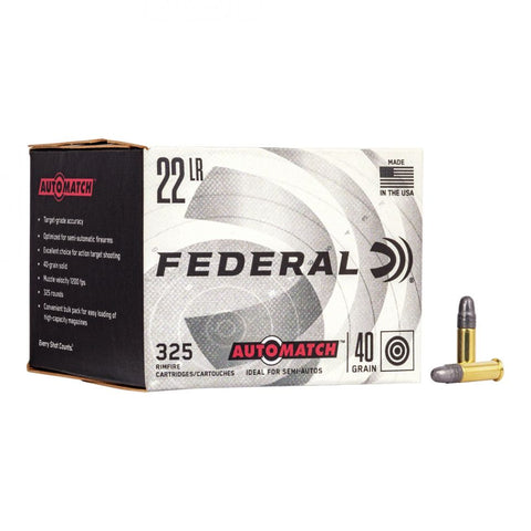 AM22 : FEDERAL 22 LR AUTOMATCH BULK (325RD) PACK (CHAMPION)