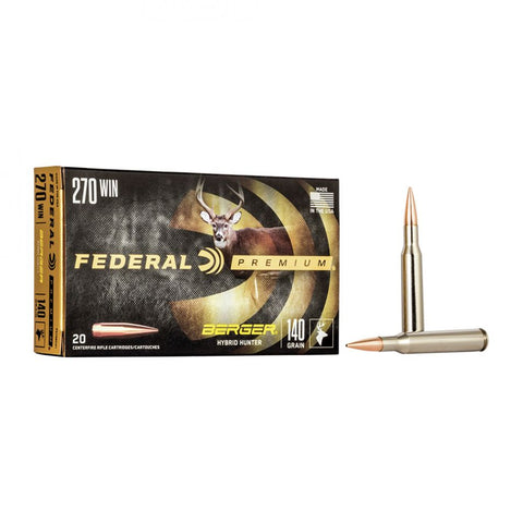 P270BCH1 : FEDERAL PREM 270 WIN 140GR BERGER HYBRID HUNTER