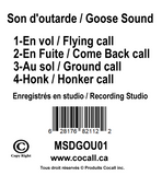 COCALL Carte de sons d’outarde