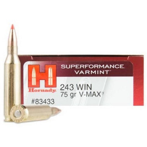 Hornady Superformance Varmint 243 Win 75gr V-Max