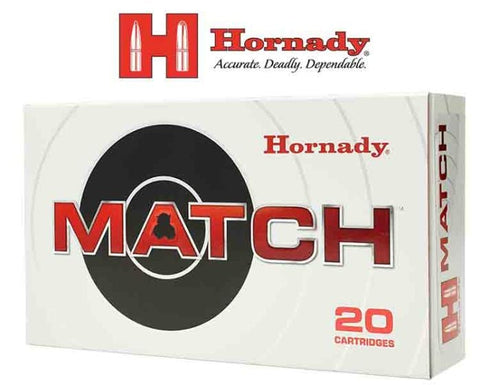 Munitions 308 Win 168 gr. BTHP Match d'Hornady Hornady 308 Win 168 gr. BTHP Match Ammunition