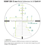 LUNETTE DE FUSIL VENOM 3-15X44 FFP EBR-7C MRAD