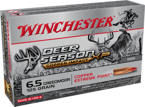 WINCHESTER Deer Season XP Copper Impact 6.5 Creedmoor 125 gr Copper Extreme Point 20 Bx