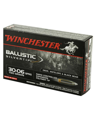 winchester 30-06 Springfield Ballistic Silvertip, Polymer Tipped 150 Grain