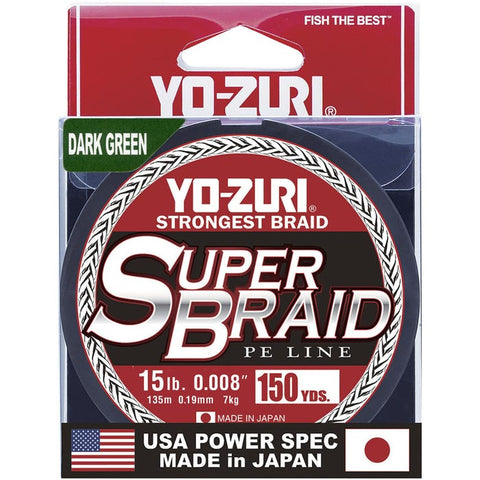 YO-ZURI SUPER BRAID Ligne à pêche tressée Super - 150 vg