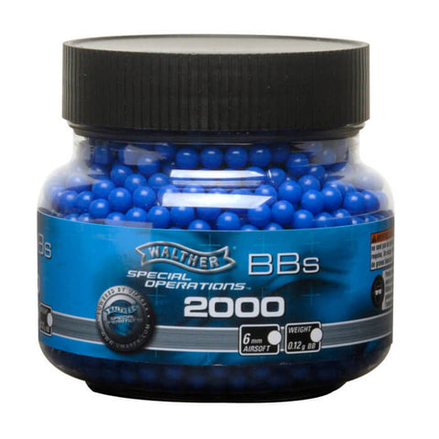 PISTOLETS WALTHER BLUE 6MM AIRSOFT BBS .12G - 2000 CT