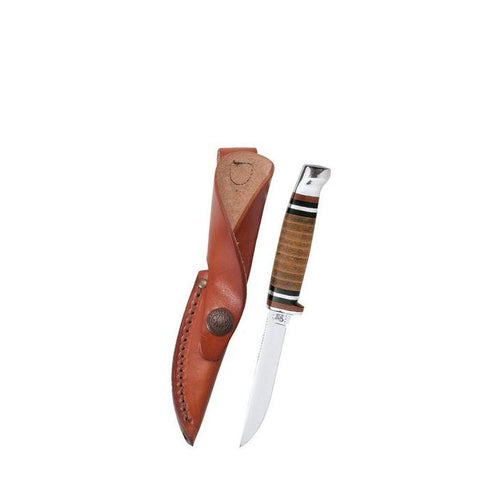 Case xx Mini FINN Hunter Leather Knife with Leather Sheath