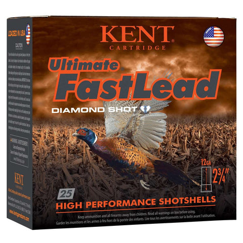 Kent K122UFL364 Ultimate Fast Lead 12 Gauge 2.75" 1 1/4 oz 4 Shot Cartridge