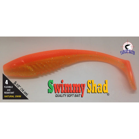 Target Baits Swimmy Shad 5 1/2" Orange (4qt)