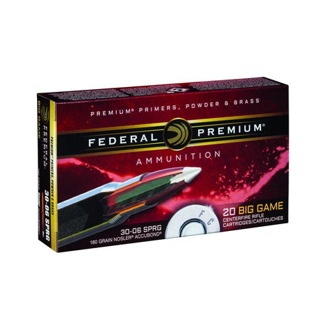 federal premium 30-06 180GR NOSLER ACCUBOND